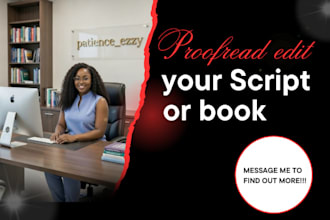 edit and proofread your script, book or novel on health, fitness or general