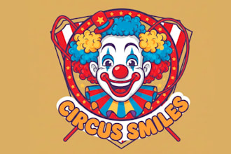 make outstanding clown logo with new concept