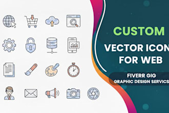 create professional flat and vector icon design