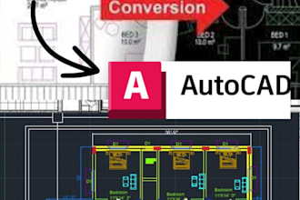 convert pdf, sketch or image to autocad drawing