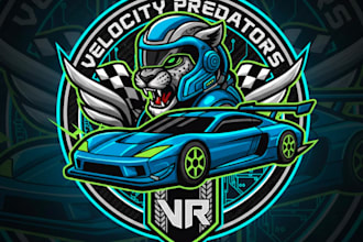 create high quality esport racing t shirt logo with unlimited revision