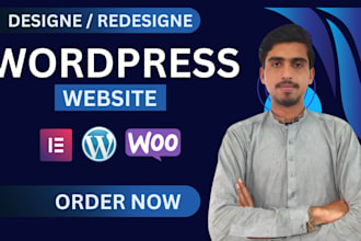 wordpress website with elementor form popup header and footer