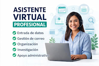 seré tu asistente virtual para tareas administrativas