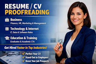 proofread and edit your resume or CV professionally