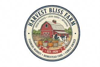 create a professional logo for your vegetable farm