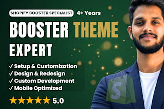 set up booster theme on shopify store with sales boosting features