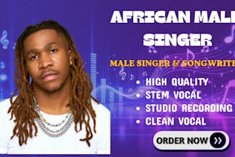 record afrobeat vocals, hooks, verses, and topline vocals for your song ideas