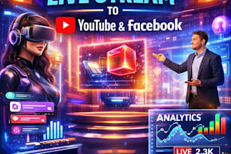 do your ai powered virtual event  product launch streamed to youtube, facebook