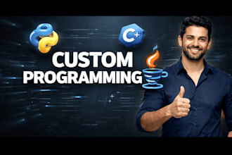 do custom programming projects in python, cpp, java
