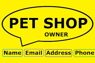 create pet shop owner email lead list pet store prospect contact database