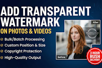 add transparent watermark on your photos or video