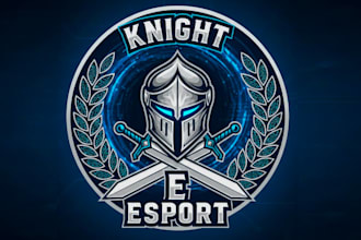 create amazing knight esport logo with unlimited revision