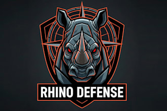 design amazing rhino head logo with express delivery