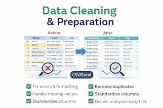 clean and standardize your dataset for analysis