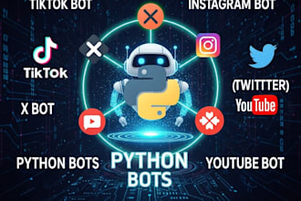 build tiktok bot, social media bot, instagram API bot, twitter bot, youtube bot