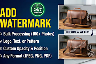 add watermark on images in an hour