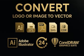 do professional vector tracing, logo vectorization
