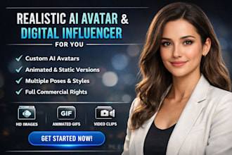 create realistic ai avatar and digital influencer for you