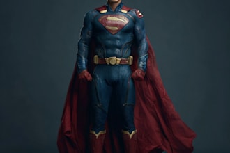 create dc inspired superhero artwork