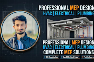 design architectural mep drawings and electrical drawings in autocad