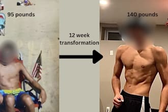 create a strength or muscle growth training and diet plan