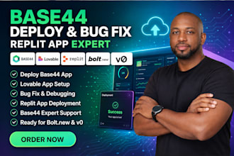deploy base44 lovable bug fix base44 replit app base44 expert readdy bolt new v0