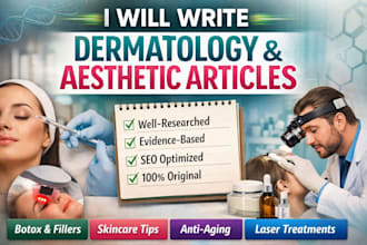 write well researched dermatology and aesthetic procedure articles