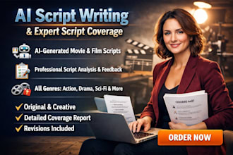 write ai powered scripts writing with expert script coverage