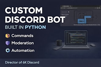 build a custom discord bot in python commands and moderation