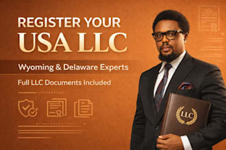 register your USA llc in wyoming or delaware with full llc documents