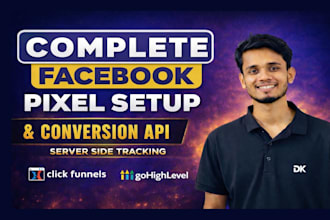 do facebook pixel setup for go high level and clickfunnel server side tracking