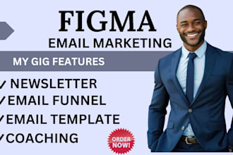 setup figma saas email template nonprofit email newsletter coaching email funnel