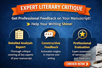 evaluate your novel with expert literary feedback