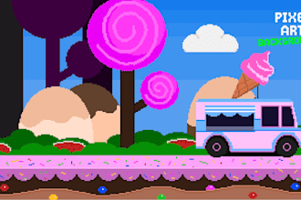 make pixel art background for you