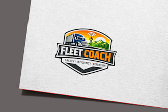 design a professional fleet coach company logo for bus transport brands