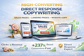 high converting direct response copywriting email sales SEO landing page website
