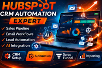 set up hubspot CRM, sales pipeline and automation