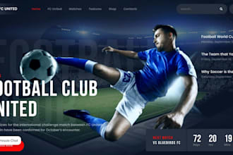 create high quality football academy website, sport website, soccer academy web
