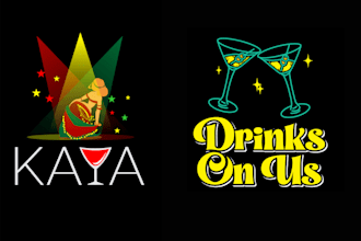 design bar, club, hookah, bartendar, lounge, nightclub, drinks logo
