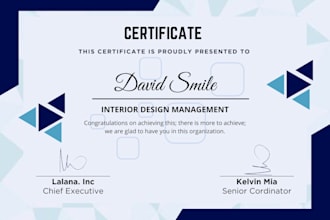 design credibility digital certificate trophy medal or digital award certificate