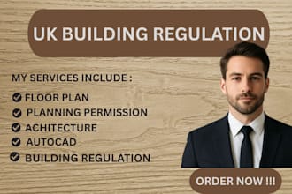 draw UK planning permission, building regulation and structural drawings