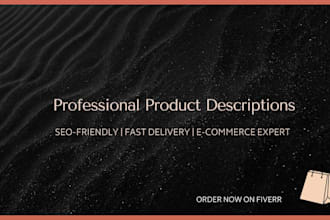 write product descriptions for your ecommerce store