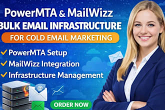 set up powermta and mailwizz bulk email infrastructure for cold email marketing
