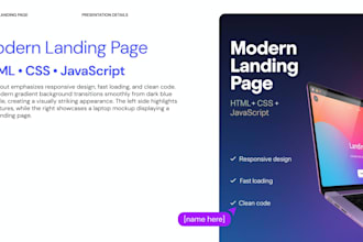 modern responsive landing page