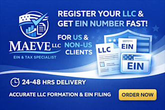 register your llc and obtain ein number fast and correctly