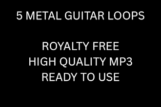 sell 5 metal guitar loops  ready to use