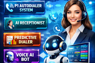 setup p1 autodialer system, ai receptionist, predictive dialer, ghl voice ai bot