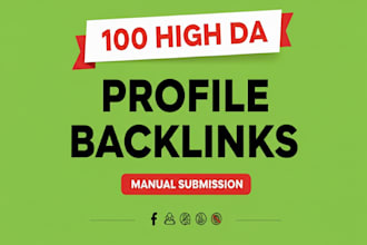build 100 high authority profile backlinks white hat SEO