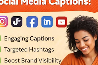 write 5 engaging social media captions for your brand