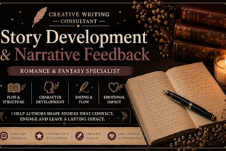 romance and fantasy story development consultant